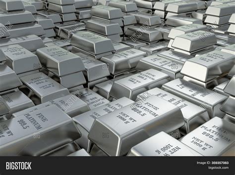 Platinum Ingots Bars Image Photo Free Trial Bigstock