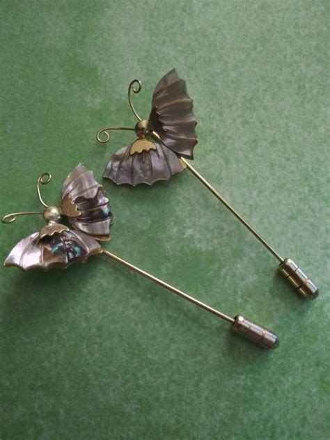 Pins Brooches Buttons And Pins Butterfly Stick Hat Pin Long Hatpin Gold