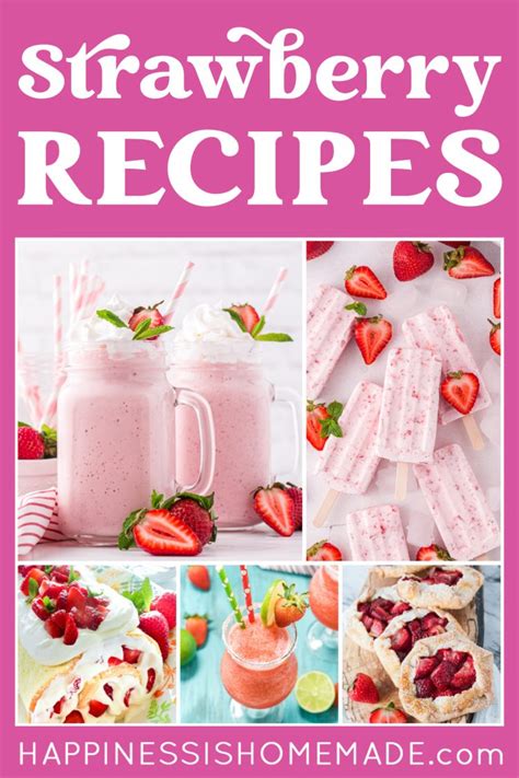 30+ Fresh Strawberry Recipes - Happiness is Homemade