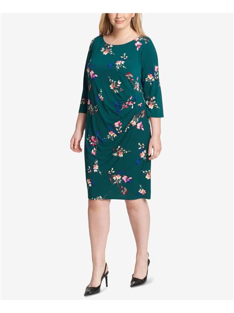 Jessica Howard Jessica Howard Womens Turquoise Floral Jersey 3 4