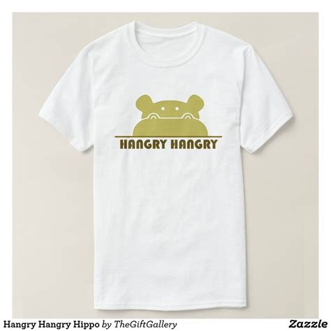 Funny Hangry Hippo Hungry Cartoon Hippopotamus T Shirt Zazzle Hangry Shirt Funny Tshirts T