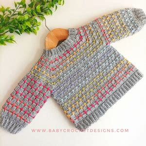 Rainbow Drops Jumper Crochet Pattern Sizes 0-3 Months to 10 Years PDF Digital Download - Etsy