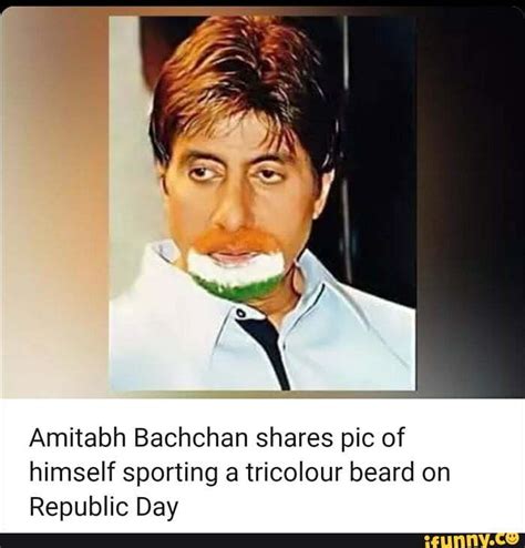 Amitabh Bachchan Shares Pic Of Himself Sporting A Tricolour Beard On