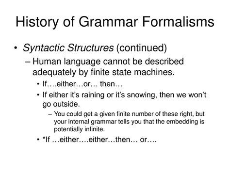 Ppt History Of Grammar Formalisms Powerpoint Presentation Free