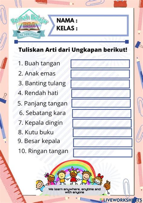 Ungkapan Bhs Indo Kelas 2 Worksheet In 2024 Microsoft Office Word