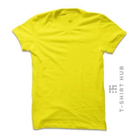 Cotton Half Sleeve Yellow Plain Round Neck T Shirt At Rs 199 In Navi Mumbai