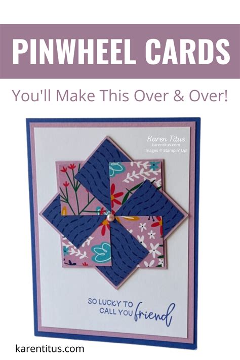 Quick And Easy Pinwheel Cards Card Design Handmade Fun Fold Cards