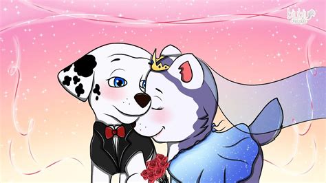 Marshall X Everest Finally Married 💕 Pups Love Story 💕 Paw Patrol Cartoon Ryder Paw Patrol