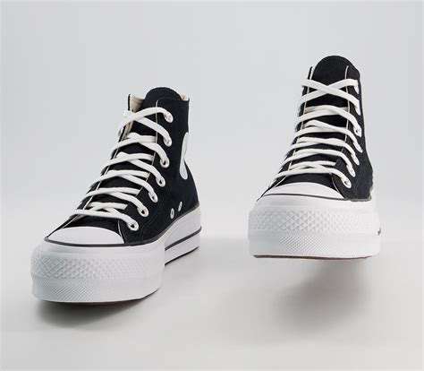 Converse Converse Platform Hi Trainers Black White Hers Trainers