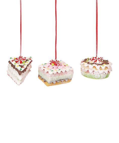 Cake Ornament Set Of Six Ornament Set Christmas Deco Christmas Candy