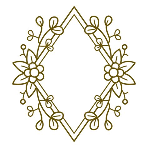 Design Png E Svg De Curso De Ornamento De Figura De Quadro De Diamante Para Camisetas