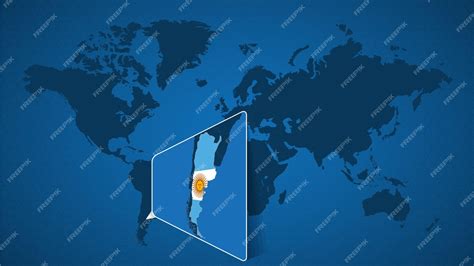 Premium Vector | Detailed world map with pinned enlarged map of ...