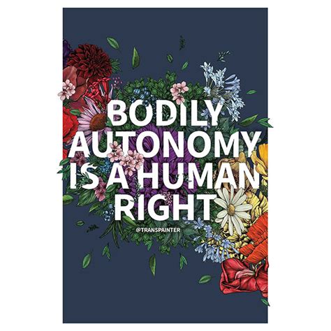 Bodily Autonomy Is A Human Right Poster Trans Tool Shed