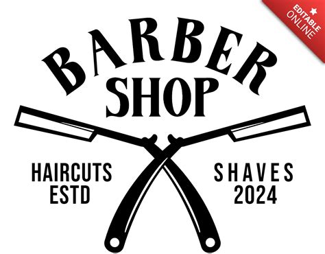 Haircuts And Shaves Barber Shop Logo Design Template | Free Design Template