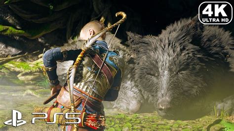 God of War Ragnarok PS5 Kratos Atreus meet Sköll and Hati in