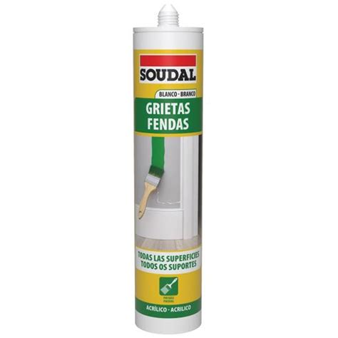 Sellador Acrilico Soudal Grietas 290ml Blanco Precio Comprar Con Los