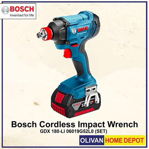 Bosch Cordless Impact Driver And Wrench Gdx Li G L Set