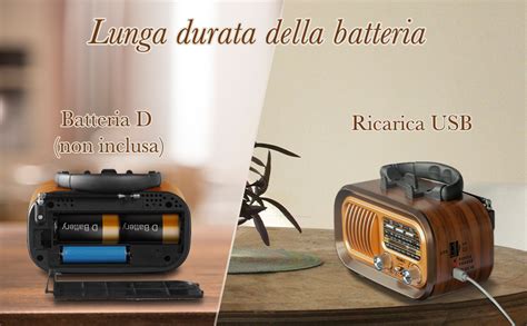 Prunus J Bt Radio Portatile Vintage Fm Am Sw Radiolina Bluetooth