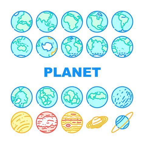 Premium Vector Earth World Globe Planet Icons Set Vector Map Global