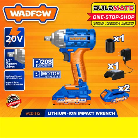 WADFOW Professional Lithium Ion Cordless Brushless Motor Impact Wrench