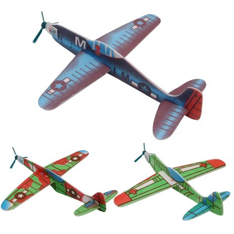 M89C4Pcs Kids DIY Mini Foam Handmade Flying Airplanes Glider ...