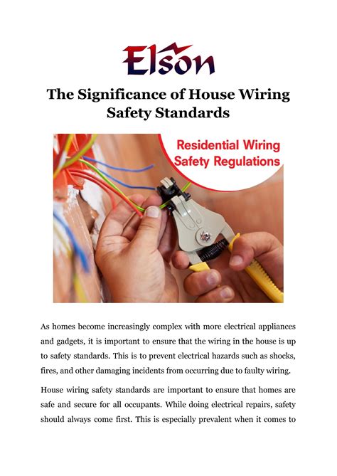 The Significance of House Wiring Safety Standards by Elson House - Issuu