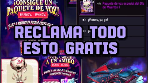 Nuevos Premios Gratis En Free Fire Paquete De Voz Invitar Un Viejo