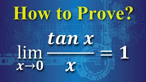 Limit X0 Tanx X 1 Limit X Tends To Zero Tanx X How To Prove YouTube