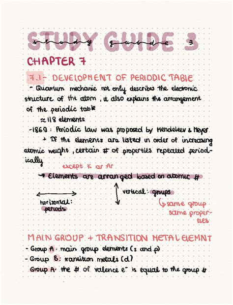 Study Guide Chem Midterm 3 - STUDY GUIDE 3 CHAPTER 7 7. DEVELOPMENT OF