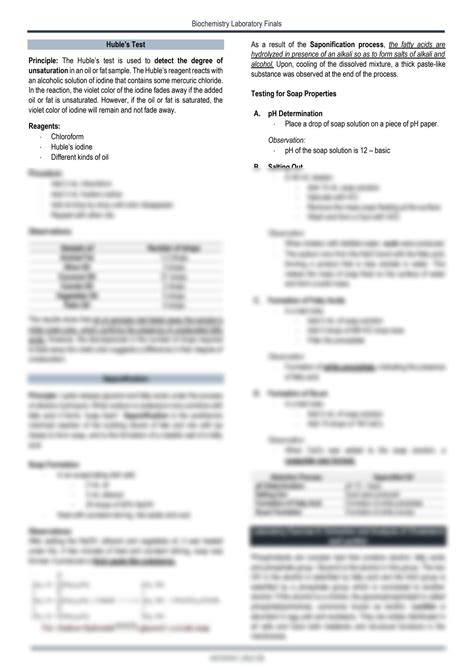 Solution Biochemistry Laboratory Finals Transes Studypool