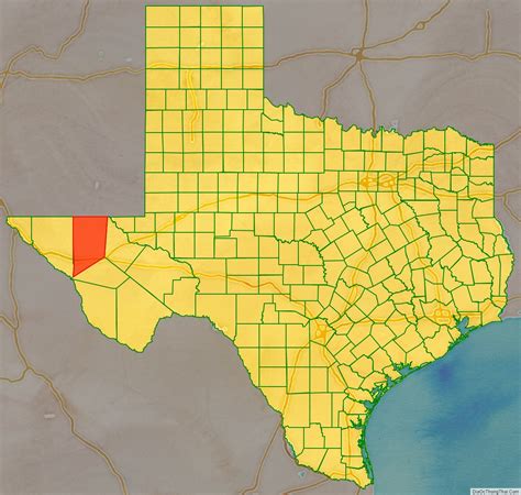 Map of Culberson County, Texas - Thong Thai Real