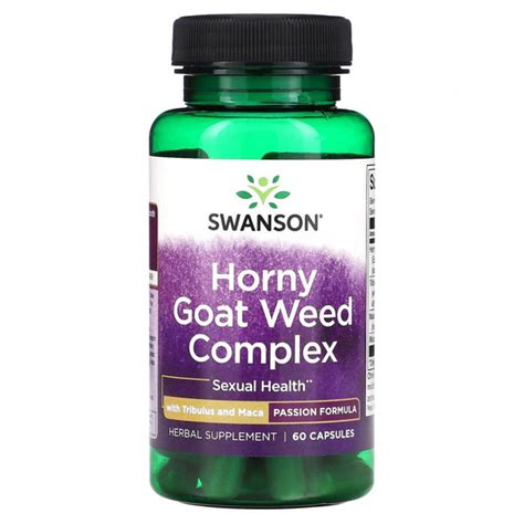 Swanson Комплекс Horny Goat Weed с трибулусом и макой 60 капсул