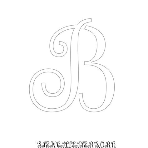 The Letter B Is Made Up Of Swirly Lines And Has Been Drawn In Black Ink