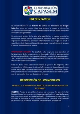 Programa Formativo Especialistas En Seguridad Y Salud En El Trabajo Pdf