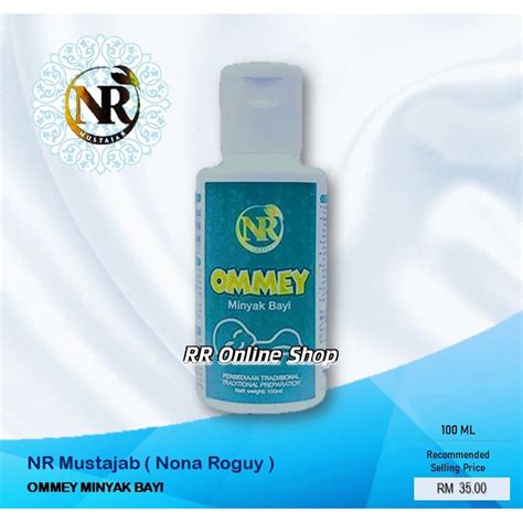 Nr Mustajab Nona Roguy Ommey Minyak Bayi Ml Shopee Malaysia