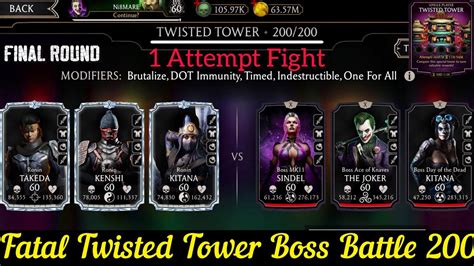 Final Round Boss Battle Fight Reward Fatal Twisted Tower Mk