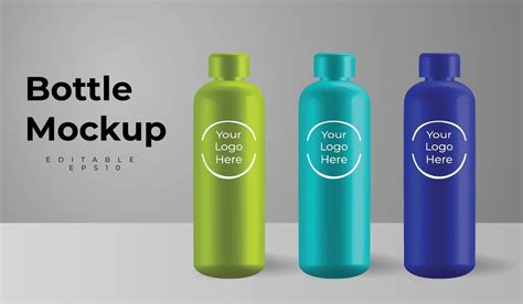 Plastic Water Bottle Mockup Vector Art Icons And Graphics For Free