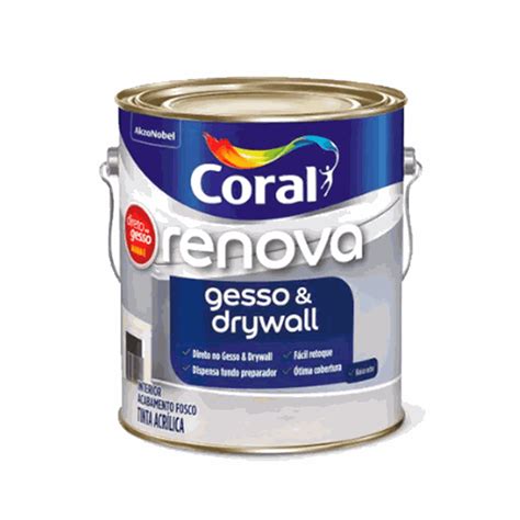 Tinta Acr Lica Renova Gesso Drywall L Coral Tintas S O Miguel