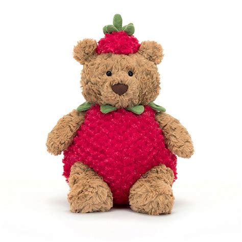 Jellycat Bartholomew Bear Strawberry Toytown Toytown Toronto