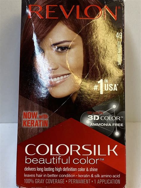 Revlon Colorsilk Beautiful Color Permanent Hair Dye Keratin 49 Auburn Brown Nib Ebay In 2022