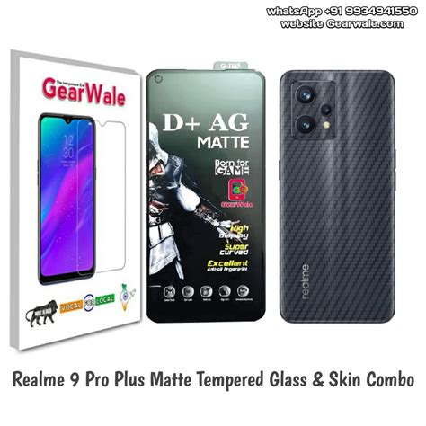 Realme 9 Pro Plus Matte Tempered Glass and skin Combo