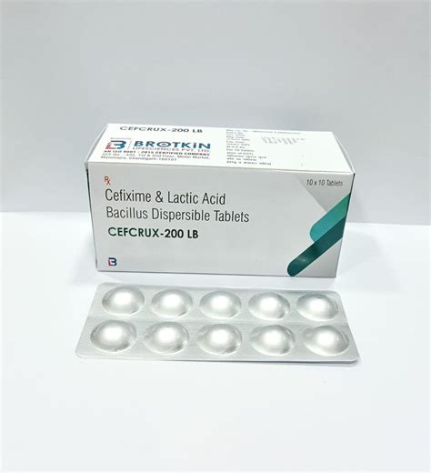 Cefcrux Lb Cefixime Mg Lactic Acid Bacillus Tablet At Rs