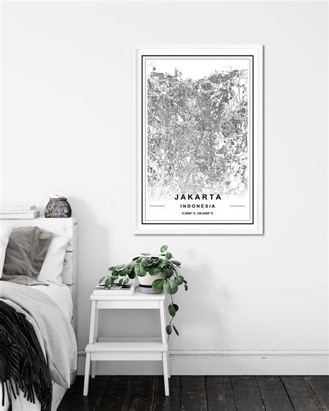 JAKARTA MAP PRINT Mapa De Yakarta Mapa De La Ciudad De Yakarta Mapa