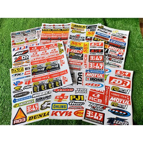 Jual Stiker Pack Racing Stiker Pack Sponsor Racing Hologram Set Isi