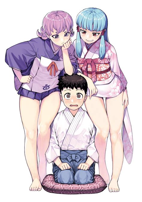 Kiriha Kagami Kazuya And Kyouka Tsugumomo Drawn By Hamada Yoshikazu