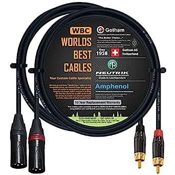 Amazon Worlds Best Cables Foot Rca To Xlr Male Cable Pair