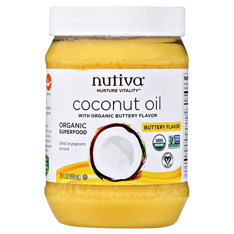 Nutiva Organic Coconut Oil With Buttery Flavor Fl Oz Walmart