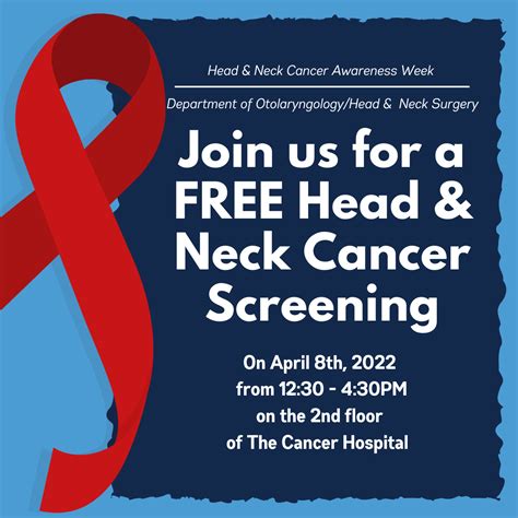 Free Head And Neck Cancer Screening Newsroom