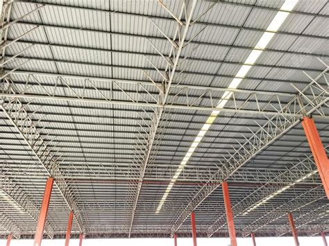 Metal Sheet Roof Structure For The Garage Factory Canteen