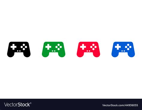 Game Controller Icon Set Or Video Game Royalty Free Vector